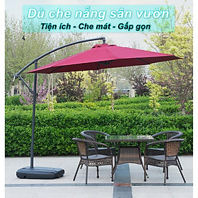 Dù vải che nắng Resort & Coffee tay xoay EuroGarden 3m