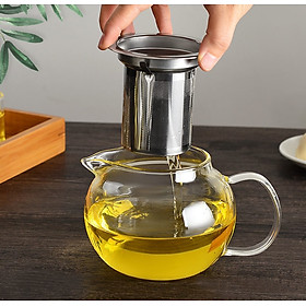 Mua Bình pha trà thủy tinh nắp và lõi lọc inox 600ml