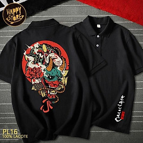 HOT SALE- Áo Polo Nam vải cá sấu in hình quỷ chất 16 - hàng độc quyền