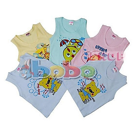 Combo 5 Áo Ba Lỗ Màu Họa Tiết Ngẫu Nhiên Cho Bé 2-13Kg
