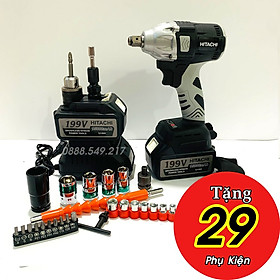 Mua Máy Siết Ốc Tháo Mở Bulong Full 29 Món Đầy Đủ Phụ Kiện . Máy Bắn Bulong Cầm Tay 199V Chuyên Dụng Hàng Chuẩn Lõi Đồng