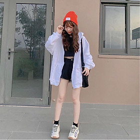 áo khoác nỉ nữ form rộng, áo hoodie in trái tim 0100