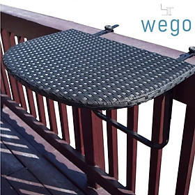 Mua WEGO Bàn treo ban công có thế gập lại bằng mây nhựa // Wicker - rattan foldable balcony table