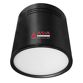 Đèn trần nổi tròn vỏ đen, trắng mặt mờ 12W ( Đèn ống bơ)_Asia Lighting_Hàng chính hãng - Trung Tính
