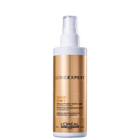 Xịt dưỡng tóc L'oreal Serie Expert repair 10 in 1 spray đa năng phục hồi tóc khô hư tổn 190ml
