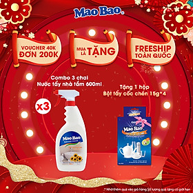 Combo 03 chai Nước Tẩy Nhà Tắm Mao Bao 600ml