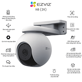 Camera IP WiFi Ngoài Trời EZVIZ H8 2K (2304 × 1296p) - Hàng chính hãng