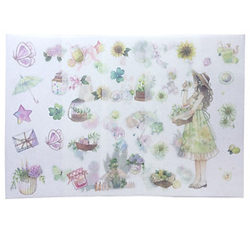 Bộ 4 Tấm Sticker Giấy Mùa Hè Ngọt Ngào EDL-T1189