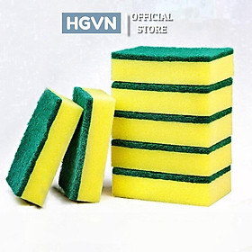 Mua Miếng Rửa Bát Cọ Xoong 2 Mặt Vàng Xanh #BP104