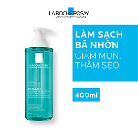 Gel Rửa Mặt Và Tắm Giúp Làm Sạch Bã Nhờn Giảm Mụn Thâm Sẹo Và Ngăn Ngừa Mụn Tái Phát La Roche Posay Effaclar Micro-Peeling Purifying Gel 400ml