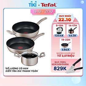 Bộ 3 Nồi,Chảo chiên,Chảo Chiên sâu lồng Tefal Sensations 24-24-28 - - Cảnh báo nhiệt - Dùng cho mọi loại bếp - Hàng chính hãng
