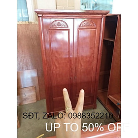 Tủ quần áo gỗ xoan đào 2 cánh
