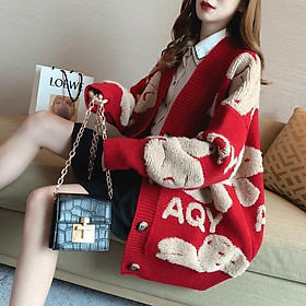 Áo Khoác Len Cardigan Nữ From Rộng Dáng Dài Đẹp - Hàng Quảng Châu Cao Cấp