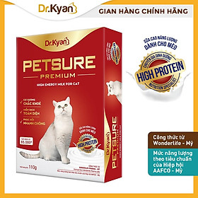 Dr.Kyan - Sữa bột PETSURE - Cao năng lượng cho mèo hộp 110g