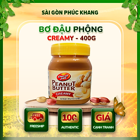 Bơ đậu phộng Creamy 400gr DAN D PAK 100% thành phần tự nhiên, không chất bảo quản, thơm ngon, phù hợp với người ăn kiêng, tiểu đường, tập thể dục thể thao