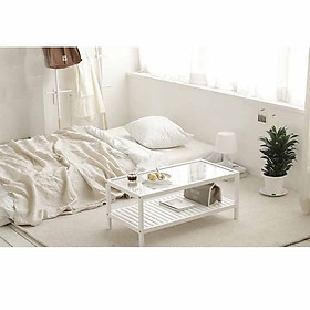 Mua BÀN TRÀ SOFA MẶT KÍNH MàuTrắng Nab01