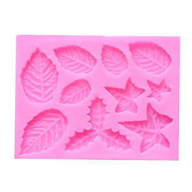 Maple Leaf Silicone Baking Mold DIY Fondant Cake Decorating Tools Gumpaste Chocolate Candy Clay Mould Specification:Pink