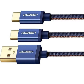 Mua Ugreen UG30574US196TK 2M màu xanh Cáp USB-A 2.0 sang Micro USB + USB-C - HÀNG CHÍNH HÃNG