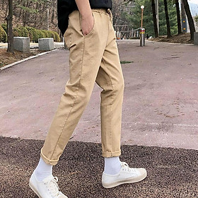 Quần kaki ống xuông nam nữ