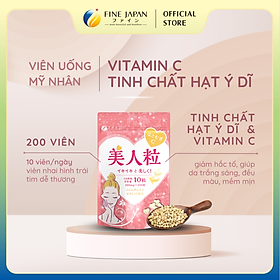 Viên Uống Mỹ Nhân Dưỡng Trắng Da Vitamin C & Tinh Chất Hạt Ý Dĩ Gói 200