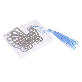 Bookmark Đánh Dấu Sách Kim Loại Kèm Dây Tua - Xe Đẩy Dây Xanh