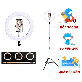 Mua Đèn Led tròn LiveStream Ø 26CM - Trang điểm - Chụp ảnh - Xăm nghệ thuật - SIêu sáng - Có nút chỉnh 3 chế độ sáng