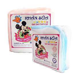 Combo 2 bịch khăn sữa dày cao cấp Mickey M 100% cotton mềm mại mịn màng