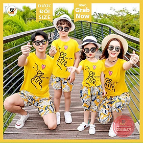  Áo gia đình THUN COTTON - màu vàng GD296VD | DONGPHUCSG