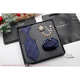 Bộ cà vạt nam cao cấp full box 4 món phụ kiện