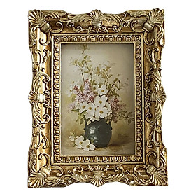 Photo Frame Picture Holder Embossed Frame Ornate for Living Room Home Decor