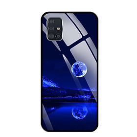Ốp lưng kính cường lực cho Samsung Galaxy A51 - 03094 0269 MOON02 - Hàng Chính Hãng