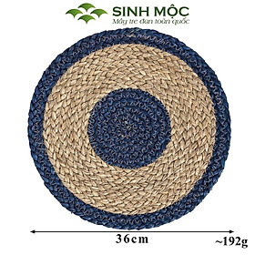 Mua Đĩa cói lót bàn ăn xanh dương  tấm lót decor chụp ảnh  lót ly  lót cốc Sinh Mộc - M2004