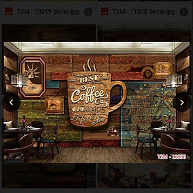 Mua Tranh dán tường 3D trang trí quán cafe