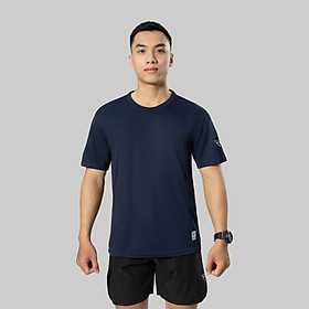 Áo Thể Thao Nam TSIMPLE thun nam tập gym ngắn tay vải thun lạnh thoáng mát, co giãn, chuẩn form nhiều màu - Xanh đen - 2XL