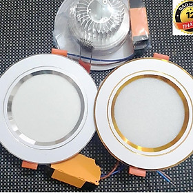 Mua Đèn Âm Trần 9W 3 Chế Độ/ Viền Vàng/Viền Bạc  Đèn Led Trang Trí Trần Thạch Cao