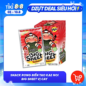 Snack Rong Biển TaoKaeNoi Big Sheet 3.2g Hộp 12 gói