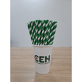 Hộp 200 ống hút giấy 6x197mm dành cho cà phê, nước ngọt