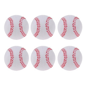 6x Safety Baseball Practice Training PU Softball Balls