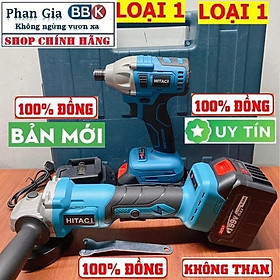 Combo 2 trong 1 gồm máy mài góc pin và máy chuyên vít pin 199V Pin 15 CELL - Tặng hộp đựng