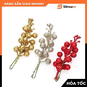 Mua Cành sung nhũ kim tuyến trang trí giáng sinh Set Tài lộc mâm quả