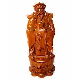 Tượng gỗ, tượng Thần Tài bằng gỗ hương -Cao 40 cm