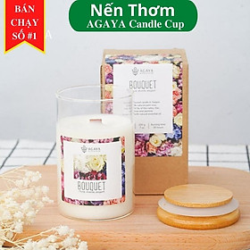 Nến thơm sang trọng tinh tế AGAYA Candle Cup hương hoa loa kèn,tử đinh hương,hoa hồng,hoa nhài - MÙI BOUQUET