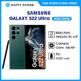 Điện thoại Samsung Galaxy S22 Ultra 5G  8GB/128GB – Hàng chính hãng – ĐÃ KÍCH HOẠT BẢO HÀNH ĐIỆN TỬ