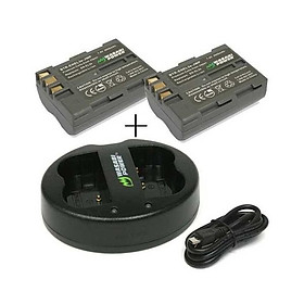 Bộ 02 pin Li-on + sạc Wasabi EN-EL3e Nikon - Hàng Chính Hãng