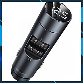 Tẩu sạc nhanh 3.1A kèm chức năng phát MP3 tích hợp khe cắm usb chơi nhạc cho xe hơi - Baseus BS-01