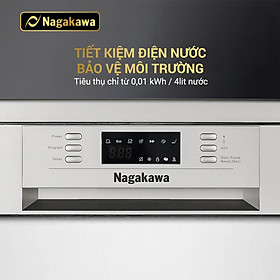 Mua Máy rửa bát 14 bộ cao cấp Nagakawa NAG3602M14 - Bảo hành 2 năm - Made in Malaysia hàng chính hãng