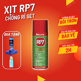 Xịt tẩy rỉ sét, bình xịt tẩy rỉ sét bôi trơn RP7 - Dung tích 350g - Dầu chống rỉ sét và bôi trơn ô tô Selleys RP7. 