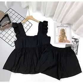 BỘ CÁNH TIÊN CHẤT VOAN ĐŨI NHẸ MÁT TÔN DA BABYDOLL SET TRANG PHỤC MÀU TRẮNG NÂU TÔN DÁNG THỜI TRANG BANAMO 121