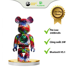 Mua Loa Bluetooth Gấu Bearbrick Đèn Led Floveme Shen Lian  Nhỏ Gọn  Âm Thanh To Rõ Nét  Pin Dùng 3 - 5h   Decor Bàn Làm Việc - Hàng Chính Hãng