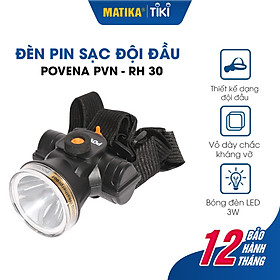 Mua Đèn pin đội đầu POVENA đèn chụp đầu siêu sáng pin 1200AH PVN-RH30